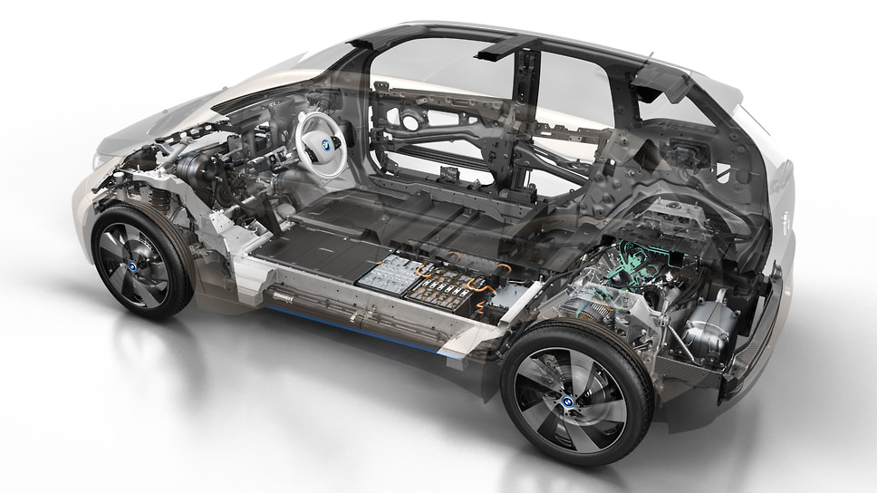 BMW i3 REX. Бензиновый двухцилиндровый двигатель от скутера BMW С650  GT установлен в задней части кузова